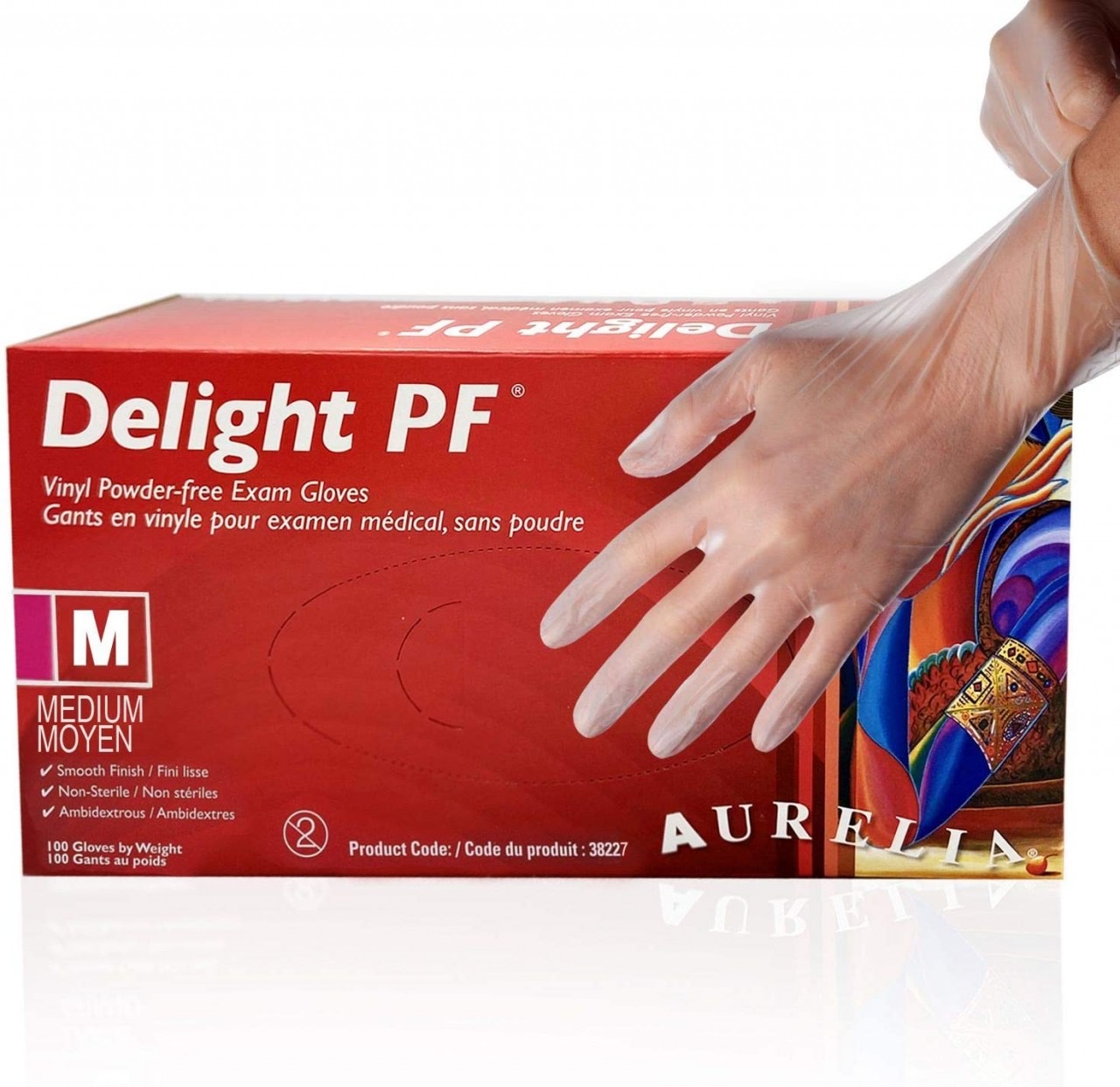 Aurelia Delight PF Clear Powder Free Vinyl – 100 Gloves