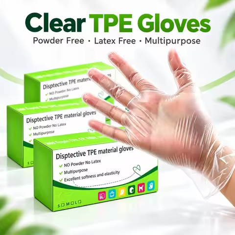 Clear Vinyl Gloves Powder-Free – Box of 100