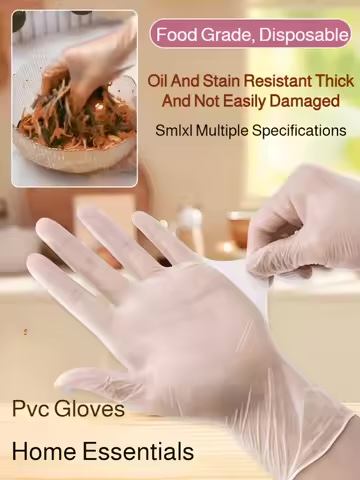 Vinyl Gloves Powder-Free Catering & Salon Use – Box of 100